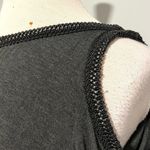 Bailey44 Gray Black Cold Shoulder Long Sleeve Top Blouse Shirt Cut Outs Size M Photo 7