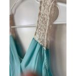 Double Zero Women’s Teal Lace Sheer‎ Tank Top M Medium Y2K  Blouse (Box C) Photo 1