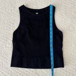 H&M Cropped Black Sports Bra Top Tank S Photo 3