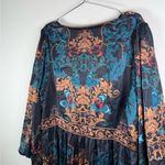 City Chic Ivanna Opulent Baroque Floral Maxi Dress Tie Front Photo 5