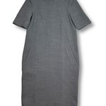 Brooks Brothers Wool Sheath Dress Size 2 Short Sleeve Gray Career Professional Photo 0