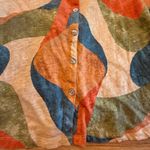 Rachel Zoe Rachel‎ Zoe 2X Abstract Print Top 100% Cotton Retro Mod Festival Travel Tee Photo 5