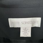 Petite Sophisticate  Black Blazer with White Accents Photo 2
