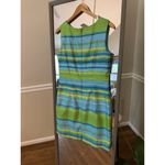 Sag Harbor  Sheath Dress Womens Size 8‎ Beaded Belt Front Linen Blend Photo 2