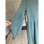 SheIn Knit Tunic Sweater Dress Long Sleeve Cozy Parisian Scandi Sage Boho Coquette Photo 3