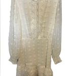 Simplee Apparel  White Chiffon Dress
Swiss Dot Lace Trim size xl Photo 0