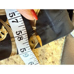 Women's Effie's Collection Maxi Dress M Black Gold Chain Print Size M Photo 3