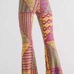 Free People  Kaleidoscope Sweater Flare Pants Size XS Pink Rose Photo 1