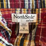 NWOT NorthStyle Multicolor Plaid Blazer Medium Red Photo 5