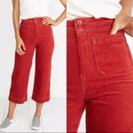 Marine layer  Women's‎ Tally Pant Rosewood Cropped Wide Leg Corduroy Size 6 Photo 1