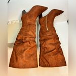 JustFab Fiona Slouched Heeled Boot Luggage casual classic comfy fall winter stylish Photo 9