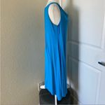 Eileen Fisher  Cerulean Blue Midi Sleeveless Dress xs Photo 2