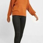 Topshop  Drop Armhole Knit Crew Neck Ribbed Long Sleeve Sweater Size 8/10 Medium Photo 0