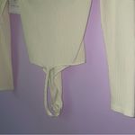 Free People Intimately Size M/L Cream Bodysuit Long Sleeve V Neck Y2K NWT Photo 7