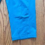 Nike  Teal Blue Dri Fit Cropped High Rise Wide Leg Workout Pants Photo 1