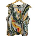 Papa Vancouver Sleeveless Tropical Print Top Medium V Photo 0
