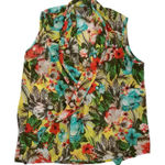 Kut From The Kloth ‎ Blouse XL Floral Sleeveless Faux Wrap Boho Resort Photo 0