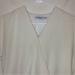 MM.LaFleur Antonia Draped Front Short Sleeve Top Eco Soft Weave Ivory Sz Small Photo 4