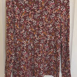 Croft & Barrow Floral Print Long Sleeve Classic Tee Shirt Top, Size M Photo 0