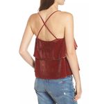 Madewell  Women's‎ Small Camisole Tank Top Ruffle Velvet Hippie Y2K Boho Babydoll Photo 1
