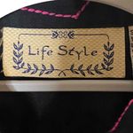 Life Style Womens Black Green Blue Pink Patchwork Vintage Artistic Jacket Size S Photo 2