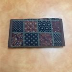 Handmade Elegant Patchwork Clutch Wallet - Brown and Blue Photo 1