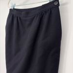 Pendleton Vintage Lined Black Virgin Wool Pencil Skirt 8 Academia Office Classic Photo 2