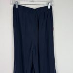 ASOS NWT Native Youth Wide Leg Crop Pants Snap Button Detail Navy Size XS NEW Photo 7