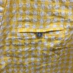 Kut From The Kloth  yellow and white gingham long sleeve roll tab top small #745 Photo 2