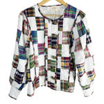 Sezane Chemise Bruna Patchwork Long Sleeve Blouse FR 46 US 14 Boho Cottagecore Photo 0