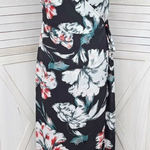 Philosophy Oversized Floral Faux Wrap Side Tie Sleeveless Maxi Slip Dress Blue 4 Photo 0