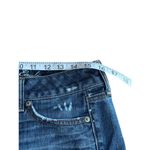 American Eagle Outfitters Distressed Stretchy Denim Shorts Mid Rise Size 4 Blue Photo 4