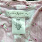 Vintage Earth Angels Floral Striped Robe Pink White Medium Photo 3