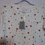 Christopher & Banks Novelty Star Patterned Long Sleeve Nightgown Size Small Photo 3