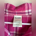 Blair  Vibrant Pink Plaid Flannel 100% Cotton Size Medium Photo 2