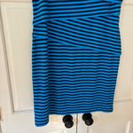 J. McLaughlin Nicola Blue Stripe Dress Size XL Tank Dress Tiered Catalina Cloth Photo 11
