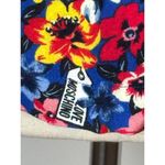 Love moschino Shirt Women 4 Blue Floral Tie Neck Sleeveless Blouse Top Boho Photo 8
