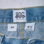 BDG Women's Urban Outfitters Medium Wash Denim High Rise Rolled Cuff Mom Shorts Photo 2