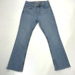 Everlane The Kick Crop Demi Bootcut Frayed Hem High Rise Blue Jeans 25 Photo 1