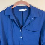 Amanda Uprichard  NWT Leslie Blouse in Blue Women’s Size Small MSRP $268 Photo 2