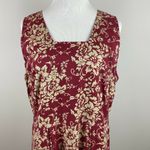 Woolrich  Maxi Dress M‎ Floral Maroon Beige Sleeveless Cotton Blend Long Photo 1