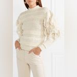 Ulla Johnson Delma Fringe Pullover Sweater Cream Ivory Tassel Knit Size P / XS Photo 4
