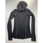 MDV active Black Hooded Athletic Jacket Performance Running Workout Top XS Photo 5