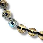 Vintage western Gold and brown vinyl conch tie belt/hat band Photo 1