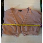SheIn  Pink Open Front Cropped Cardigan L Casual Classic Preppy Winter Barbiecore Photo 4