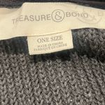 Treasure & Bond  Women’s Dark Gray Chunky Knit Open Front Duster Cardigan OS Photo 2