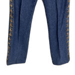 Willi Smith  Jeans Womens 8 Blue Denim Straight Leg Laced Sides Western Boho Y2K Photo 2