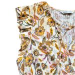 Sonoma Tiered Maxi Dress XL Yellow Floral Button Up Ruffled Boho Cottage Fairy Photo 4