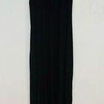 See You Monday SYM  Black Knit Ribbed Bodycon Dress Medium Side Slit Nwt Halter Photo 0