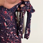 JustFab Women’s  Short Sleeve Floral Paisley Print Wrap Dress Size 2XL Navy & Red Photo 1